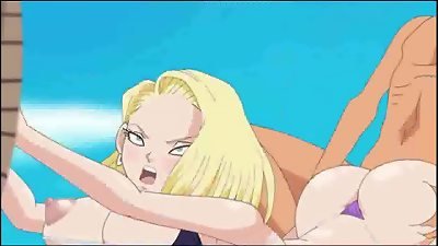 Android Quest for the nuts - Dragon Ball Part 2 - naughty bathing suit Android