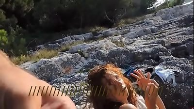 cum on strange chick on beach